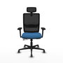 PIQUERAS Y CRESPO Silla de oficina Haches con mecanismo Sincro/Traslack Azul claro y Negro