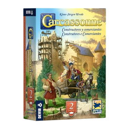 Carcassonne: Constructores y Comerciantes (Nueva Edición) - Expansión de Juego de Mesa con 24 Losetas y Mercancías