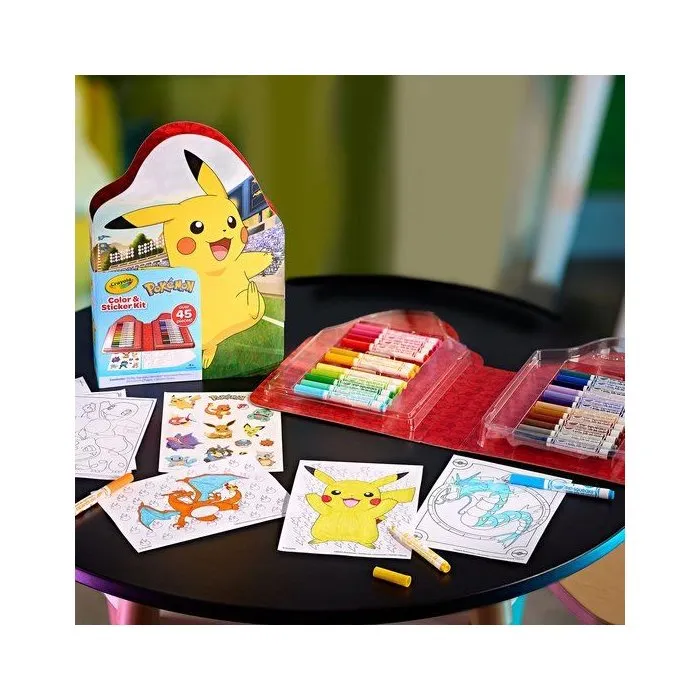 CRAYOLA Maletín 45 Piezas Pokemon