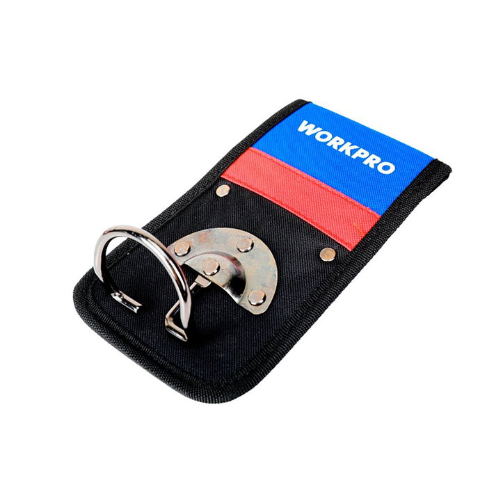 Workpro Funda de Cintura para Martillo, Poliester 600d, Bucle Metálico con Franja Magnética, 195 x 125 mm