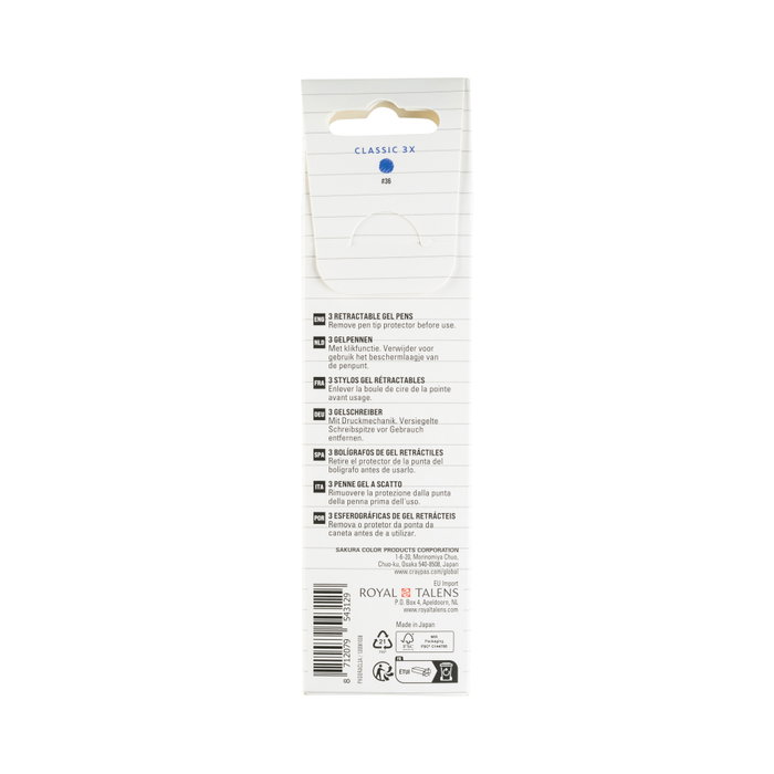 Sakura Gelly Roll Retractable Classic, azul