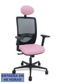 Piqueras y Crespo Silla Zulema con Mecanismo Sincro, Brazos 2D y Asiento Rosa