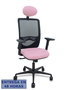 Piqueras y Crespo Silla Zulema con Mecanismo Sincro, Brazos 2D y Asiento Rosa