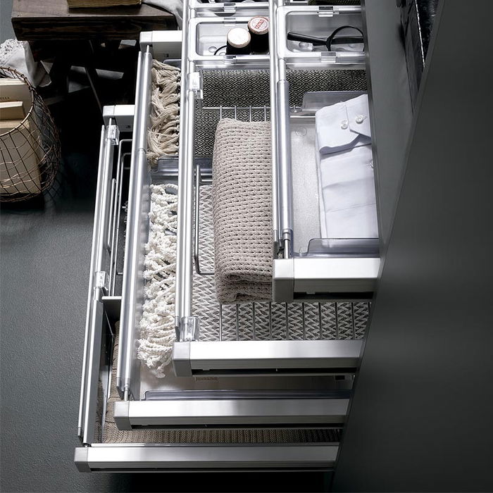 VIBO Marco Extraíble Y Extensible Elite Con Guía Para Muebles, Ancho Externo 690-830mm