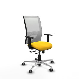 PIQUERAS Y CRESPO Silla de oficina Zulema Amarillo y Blanco