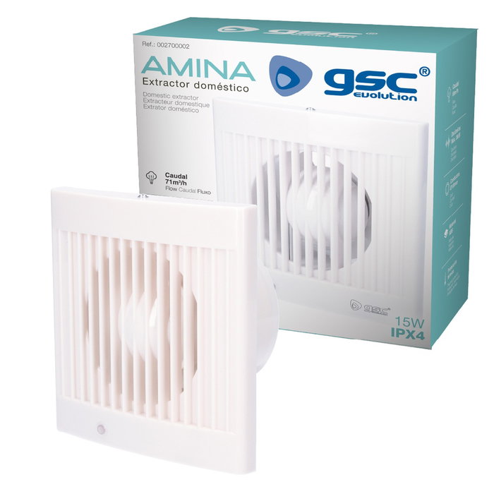 GSC Evolution Extractor doméstico Amina Ø100mm Blanco