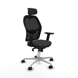 PIQUERAS Y CRESPO Silla de oficina Jorquera, Mecanismo Sincro, Negro
