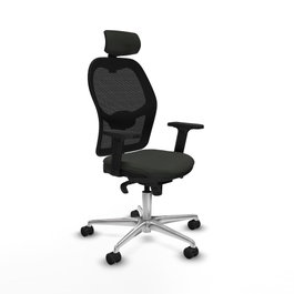 PIQUERAS Y CRESPO Silla de oficina Jorquera, Mecanismo Sincro, Negro