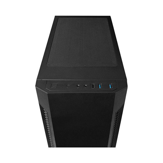Chieftec Caja de PC ATX Midi-Tower Elox Serie AS-01B-OP, color negro opaco
