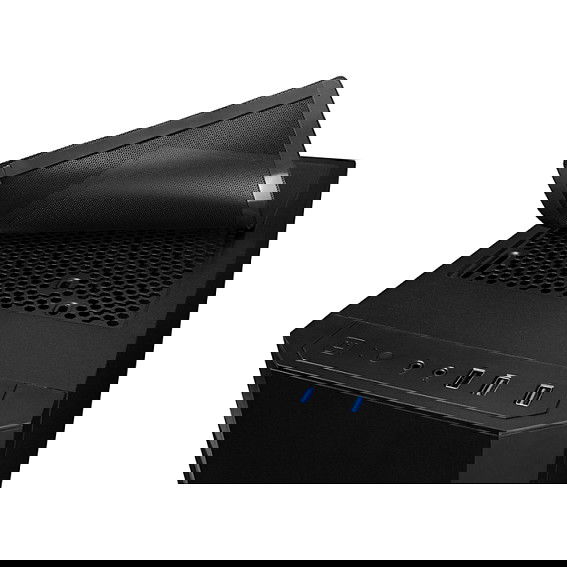 Chieftec Caja de PC ATX Midi-Tower Elox Serie AS-01B-OP, color negro opaco