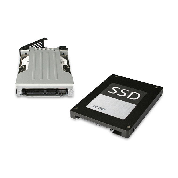 Icy Dock MB991TRAY-B Träger für Speicherlaufwerk - Caddy de almacenamiento de 6.4 cm (2.5") - Negro, Plata, SECC