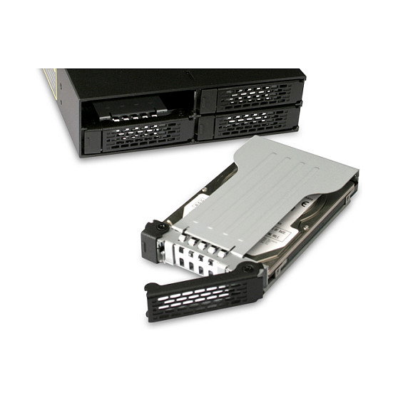 Icy Dock MB991TRAY-B Träger für Speicherlaufwerk - Caddy de almacenamiento de 6.4 cm (2.5") - Negro, Plata, SECC