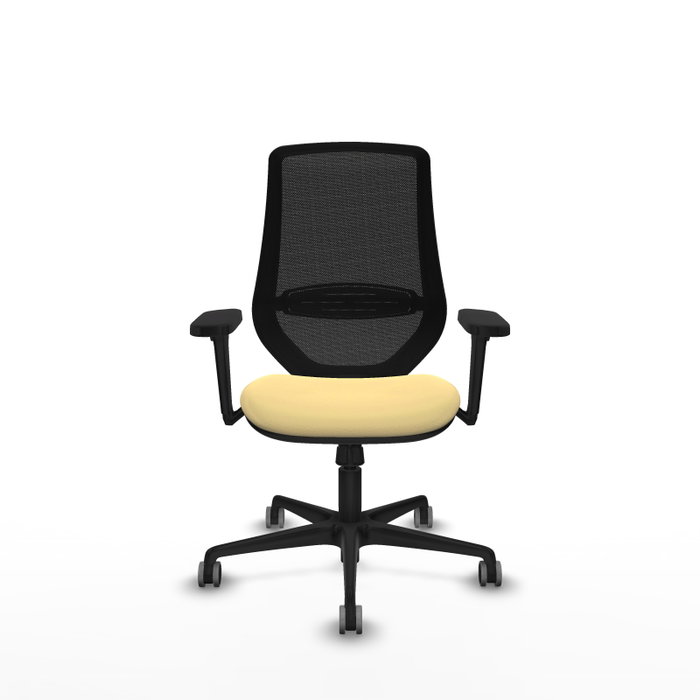 PIQUERAS Y CRESPO Silla de oficina Mardos con mecanismo Sincro, Crema y Negro PIQUERAS Y CRESPO Silla de oficina Mardos con mecanismo Sincro, Crema y Negro