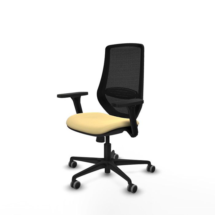 PIQUERAS Y CRESPO Silla de oficina Mardos con mecanismo Sincro, Crema y Negro PIQUERAS Y CRESPO Silla de oficina Mardos con mecanismo Sincro, Crema y Negro