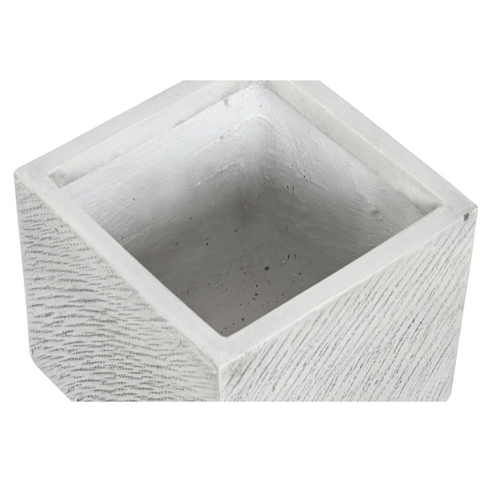 DKD Home Decor Set de 4 Maceteros de Magnesia Gris