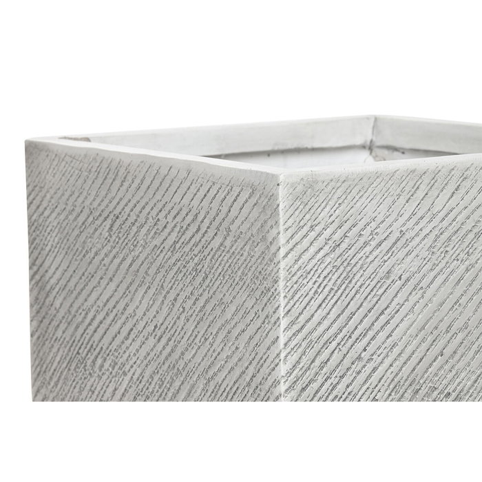 DKD Home Decor Set de 4 Maceteros de Magnesia Gris