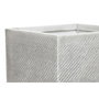 DKD Home Decor Set de 4 Maceteros de Magnesia Gris