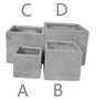 DKD Home Decor Macetero Terraza Y Jardin Gris 37 x 31.5 x 37 cm Set de 4