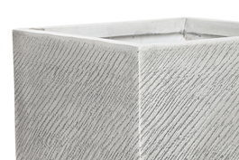 DKD Home Decor Macetero Terraza Y Jardin Gris 37 x 31.5 x 37 cm Set de 4