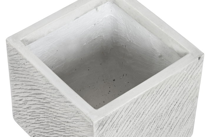 DKD Home Decor Macetero Terraza Y Jardin Gris 37 x 31.5 x 37 cm Set de 4