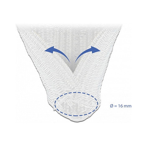DeLOCK 20699 Funda trenzada con cierre automático, 2 m x 16 mm, Blanco