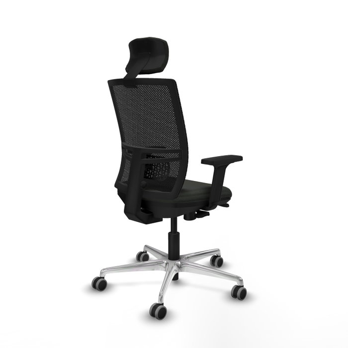 PIQUERAS Y CRESPO Silla de oficina Yunquera con mecanismo Sincro/Traslack, Negro
