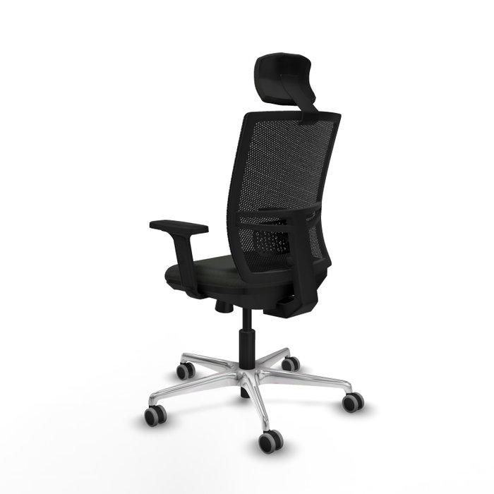 PIQUERAS Y CRESPO Silla de oficina Yunquera con mecanismo Sincro/Traslack, Negro