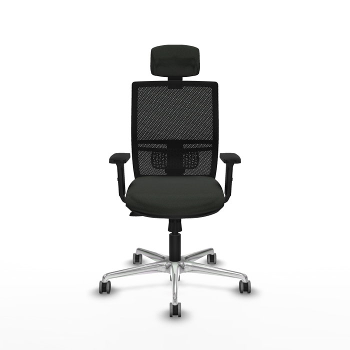 PIQUERAS Y CRESPO Silla de oficina Yunquera con mecanismo Sincro/Traslack, Negro