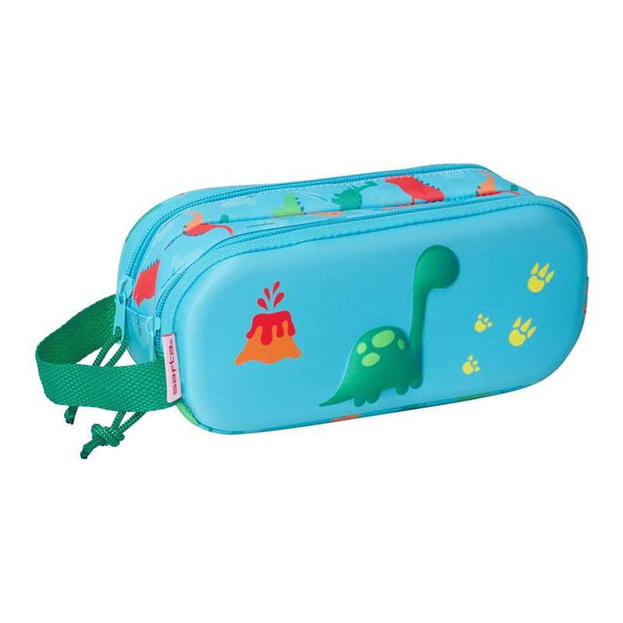 Safta Portatodo Doble 3D Dino 21x8x6cm Safta Portatodo Doble 3D Dino 21x8x6cm