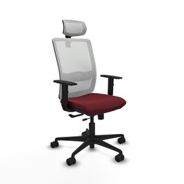 PIQUERAS Y CRESPO Silla de oficina Haches Granate y Blanco