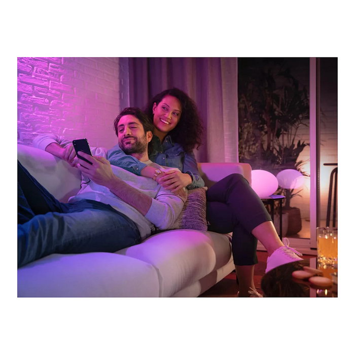 Philips Hue White and Color Ambiance Starter Kit con 3 bombillas GU10, Bridge Pro e interruptor