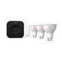 Philips Hue White and Color Ambiance Starter Kit con 3 bombillas GU10, Bridge Pro e interruptor