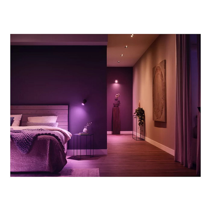 Philips Hue White and Color Ambiance Starter Kit con 3 bombillas GU10, Bridge Pro e interruptor