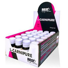 BEST PROTEIN L-Carnipure 24 Viales Sabor Limón, Complemento Alimenticio para Antes de Entrenar