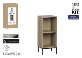 Inde Estantería Cubo 2 Compartimentos Pata Metal 30x29x72 cm (3 Unidades)