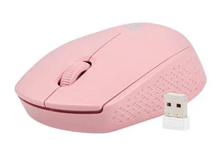 Natec STORK Ratón Inalámbrico Óptico Ambidiestro para Hogar Bluetooth + USB Tipo-A, 1600 DPI, 2.4 GHz, 3 Niveles DPI, Rosa