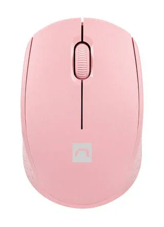Natec STORK Ratón Inalámbrico Óptico Ambidiestro para Hogar Bluetooth + USB Tipo-A, 1600 DPI, 2.4 GHz, 3 Niveles DPI, Rosa