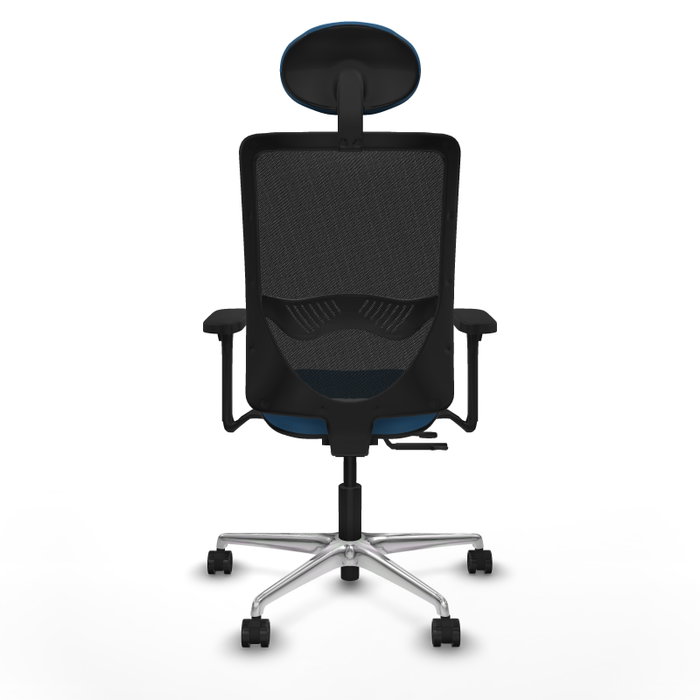 PIQUERAS Y CRESPO Silla de oficina Zulema con mecanismo Sincro/Traslack, Azul claro y Negro