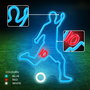 Forever Neon Footballer Plexi LED - Lámpara de pared con luz de neón blanca, regulador de intensidad y alimentación USB, diseño decorativo moderno