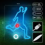 Forever Neon Footballer Plexi LED - Lámpara de pared con luz de neón blanca, regulador de intensidad y alimentación USB, diseño decorativo moderno