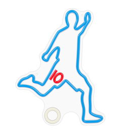 Forever Neon Footballer Plexi LED - Lámpara de pared con luz de neón blanca, regulador de intensidad y alimentación USB, diseño decorativo moderno