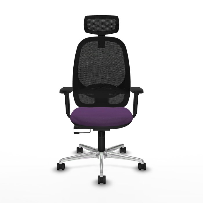 PIQUERAS Y CRESPO Silla de oficina Cilanco con mecanismo Sincro/Traslack Morado y Negro