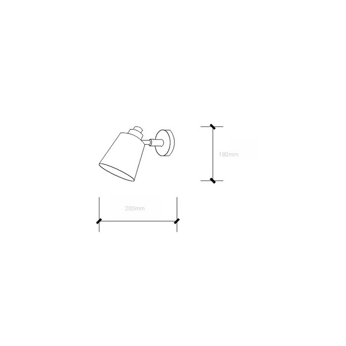 Aplique de pared Danielle 1xE27 Blanco Sin Bombilla (SKD-W200-W) Aplique de pared Danielle 1xE27 Blanco Sin Bombilla (SKD-W200-W)