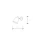 Aplique de pared Danielle 1xE27 Blanco Sin Bombilla (SKD-W200-W)