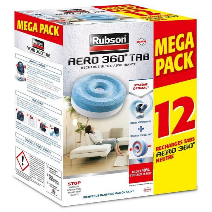 Rubson Mega Pack Lote de 12 recargas Neutral Aero 360 Rubson Mega Pack Lote de 12 recargas Neutral Aero 360