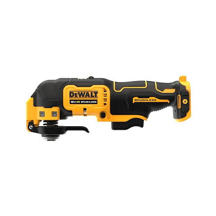 DeWALT Multiherramienta Oscilante 12V a Batería DCS353NT-XJ, Sin Escobillas, 840g, Negro/Amarillo, con Disco de Lija y Adaptador