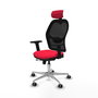 PIQUERAS Y CRESPO Silla de oficina Jorquera con Mecanismo Sincro/Traslack Rojo y Negro