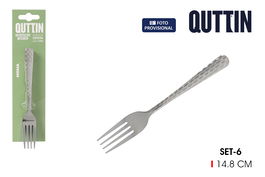 Inde Set 6 Tenedores Postre Moma 1.5mm 14.8x2.1cm (12 Cajas)