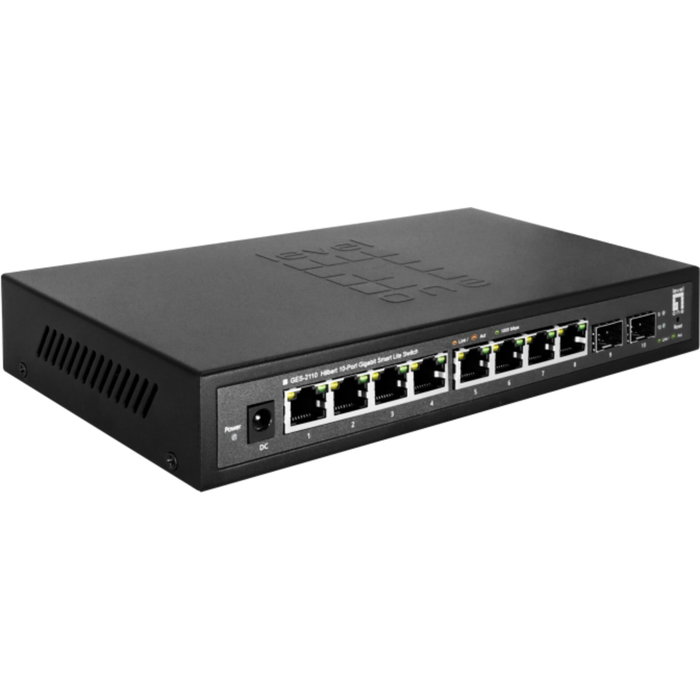 Level One GES-2110 Switch Gigabit Smart Lite 8x RJ45 2x SFP