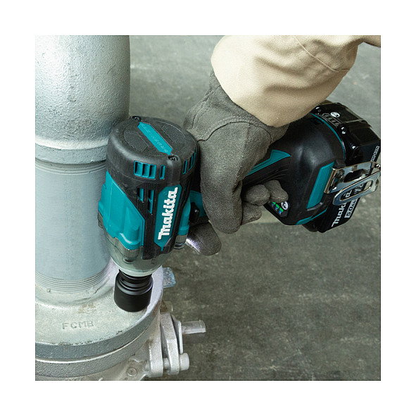 Makita DTW300RTJ Destornillador de Impacto Inalámbrico 18V - Motor Sin Escobillas, 2 Baterías 5Ah